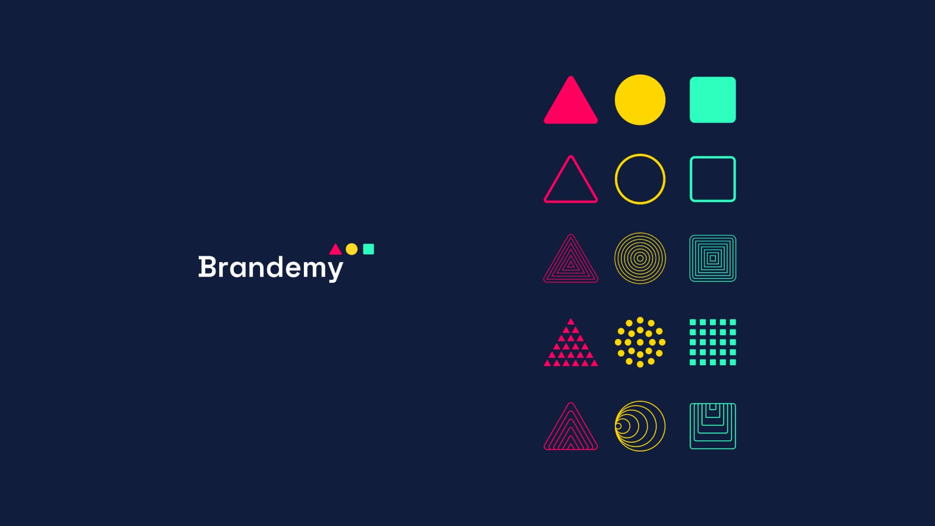 Brand visual identity system variations