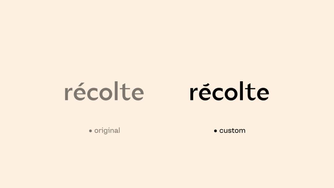 Recolte Custom Font