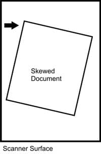 Skewing an image can often reduce moiré patterns
