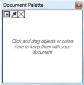 Menu fixe Palette du document