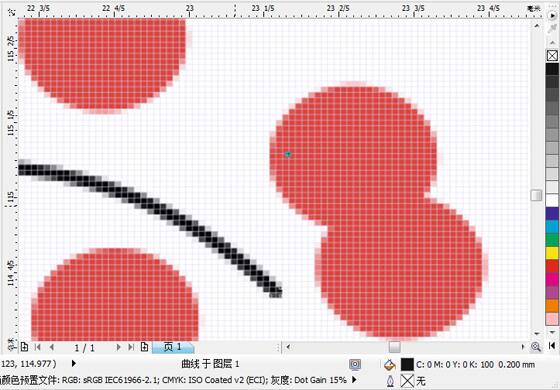 CorelDRAW® 像素视图模式