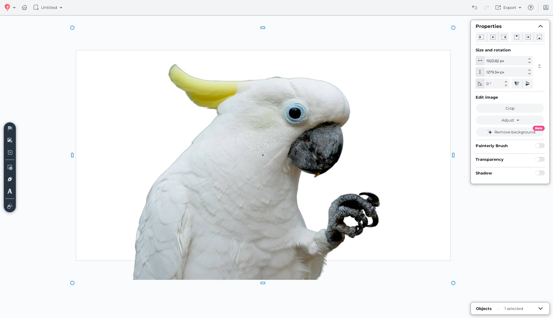 3. Click to remove the background