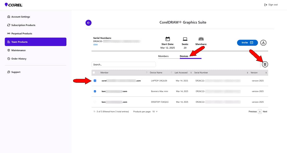 Remove devices business license