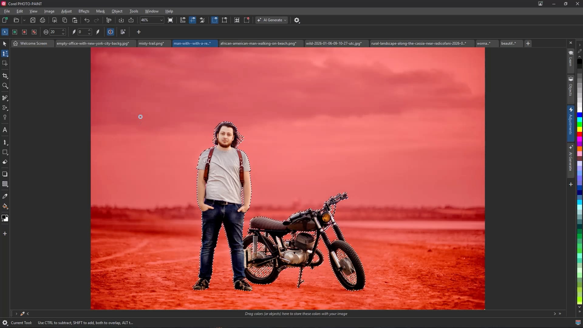 To create a subject mask