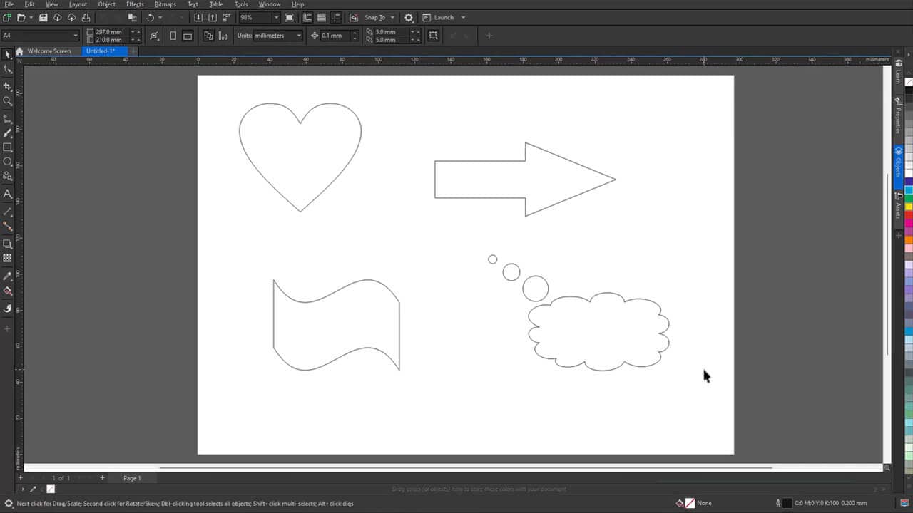 How to draw rectangles, squares, and ellipses in CorelDRAW
