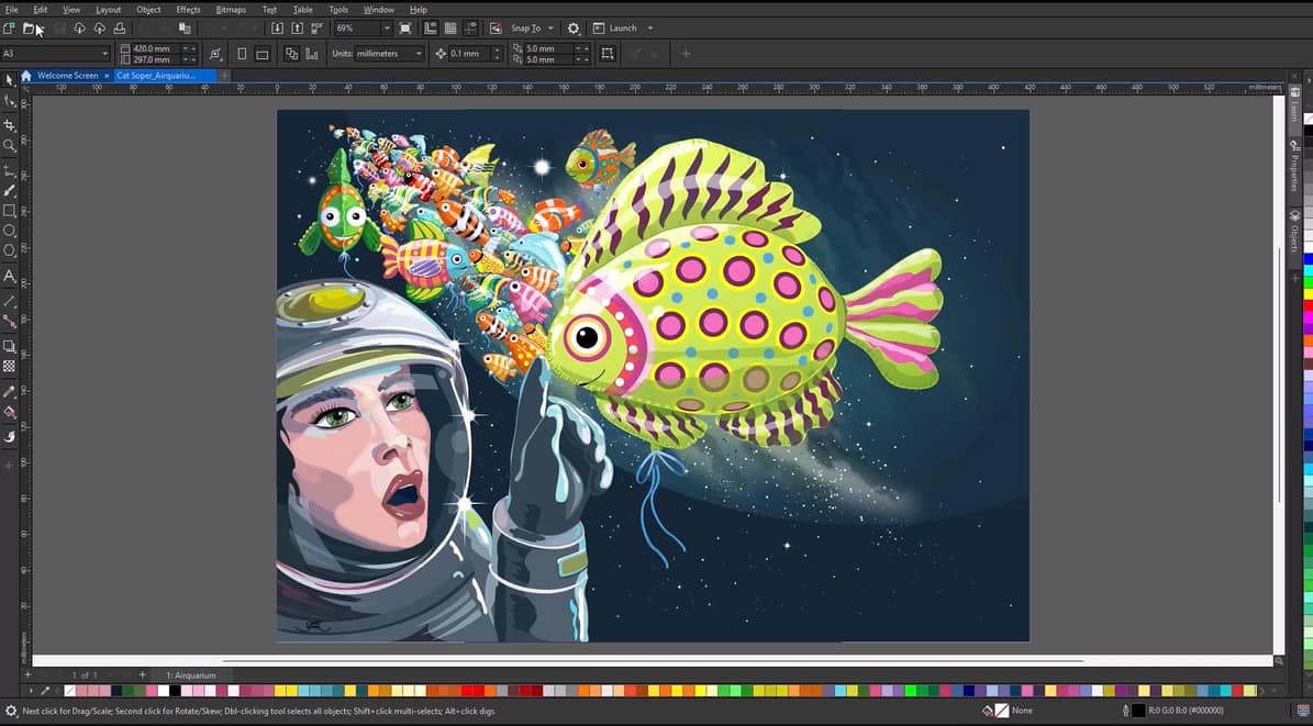 CorelDRAW desktop example