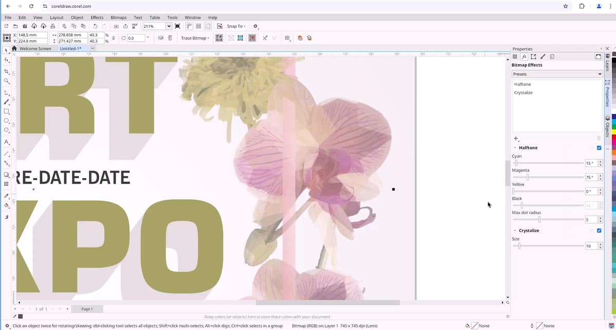 CorelDRAW Web effects