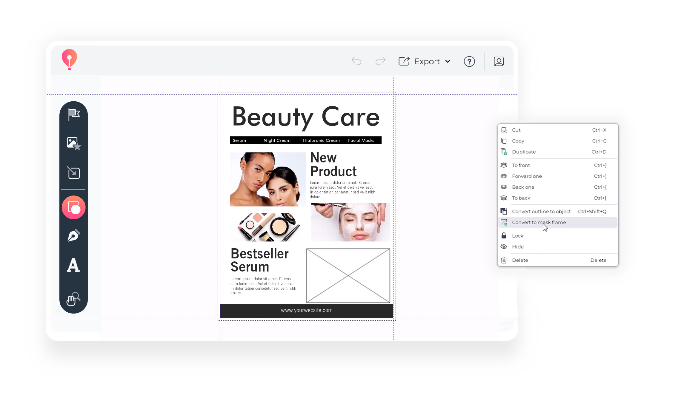 How to create image frames in CorelDRAW Go