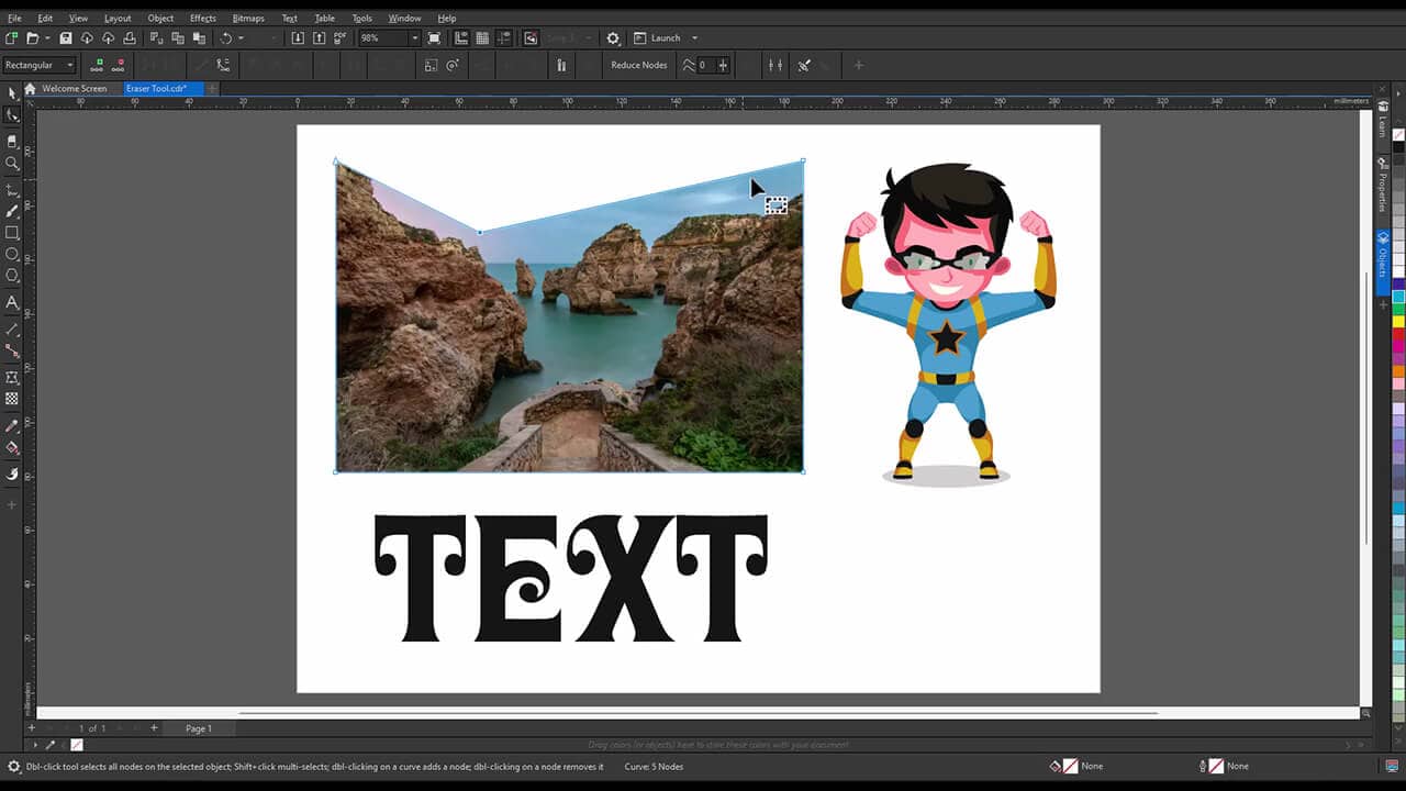 Reshape images with the Shape tool