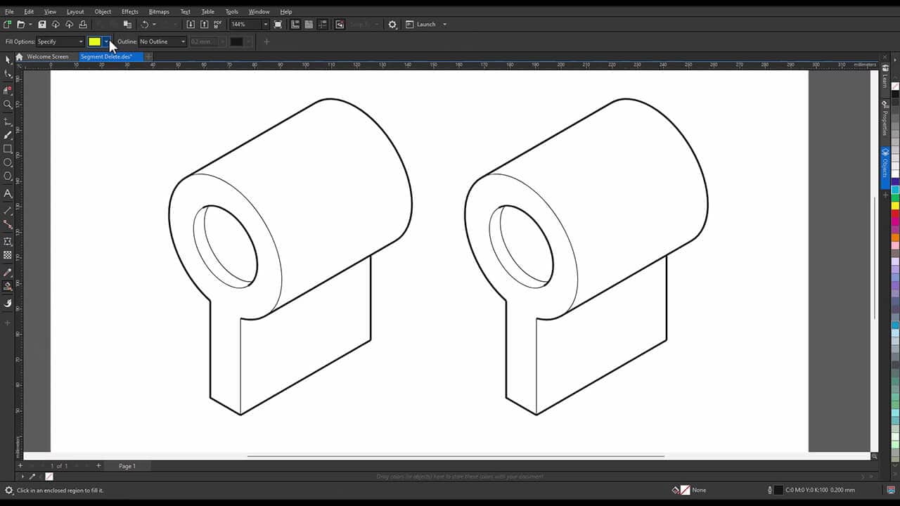 Delete overlapping line segments