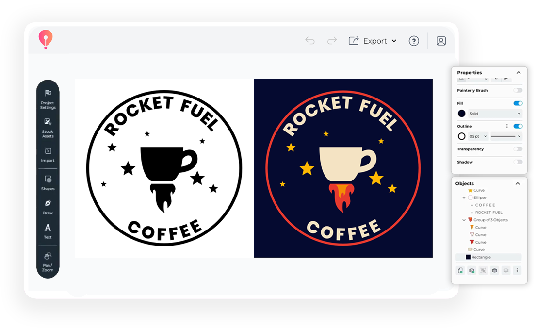 How to design a logo in CorelDRAW Go