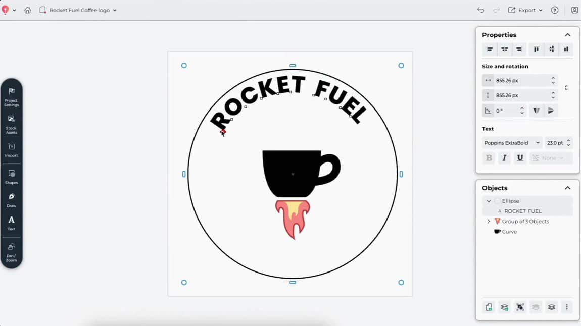 Add text to your logo