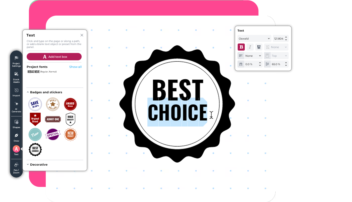 How to use text presets in CorelDRAW® Go