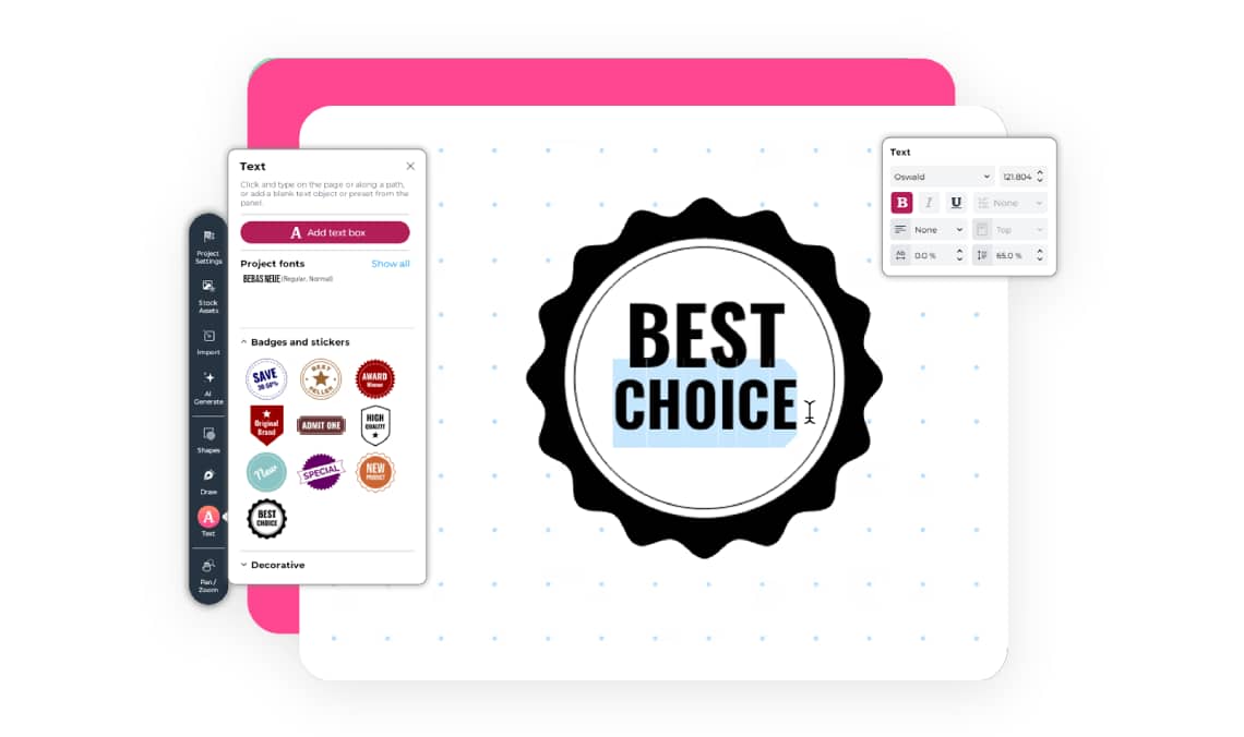 How to use text presets in CorelDRAW Go