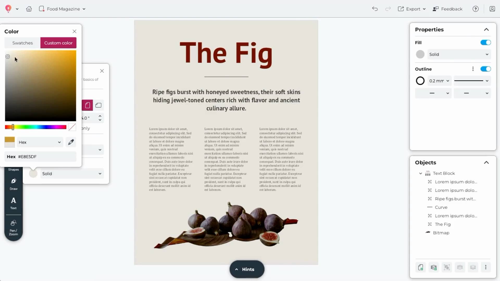 Adapt the layout to your design