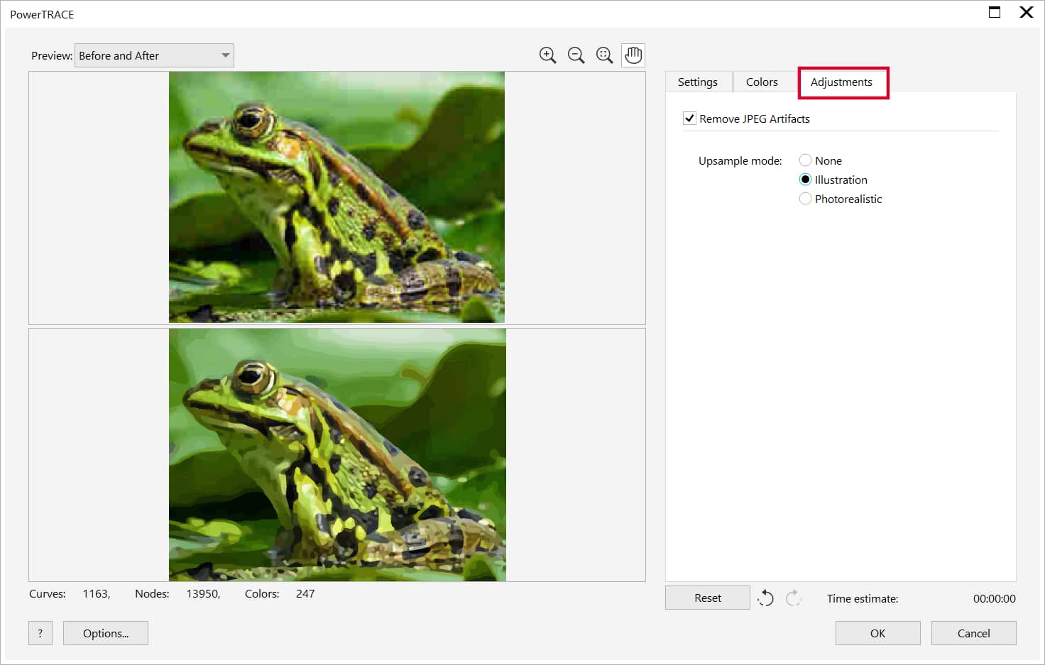 Adjust the image quality settings