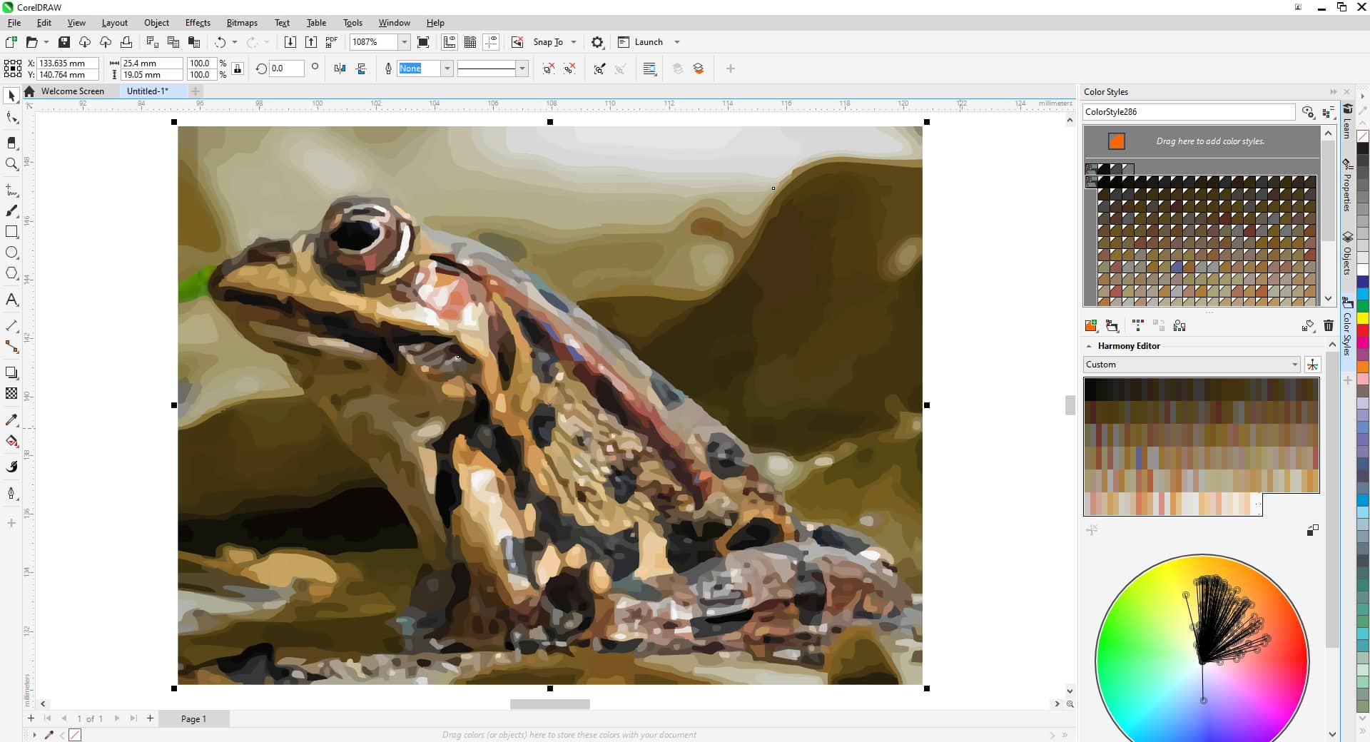 Edit your new vector image