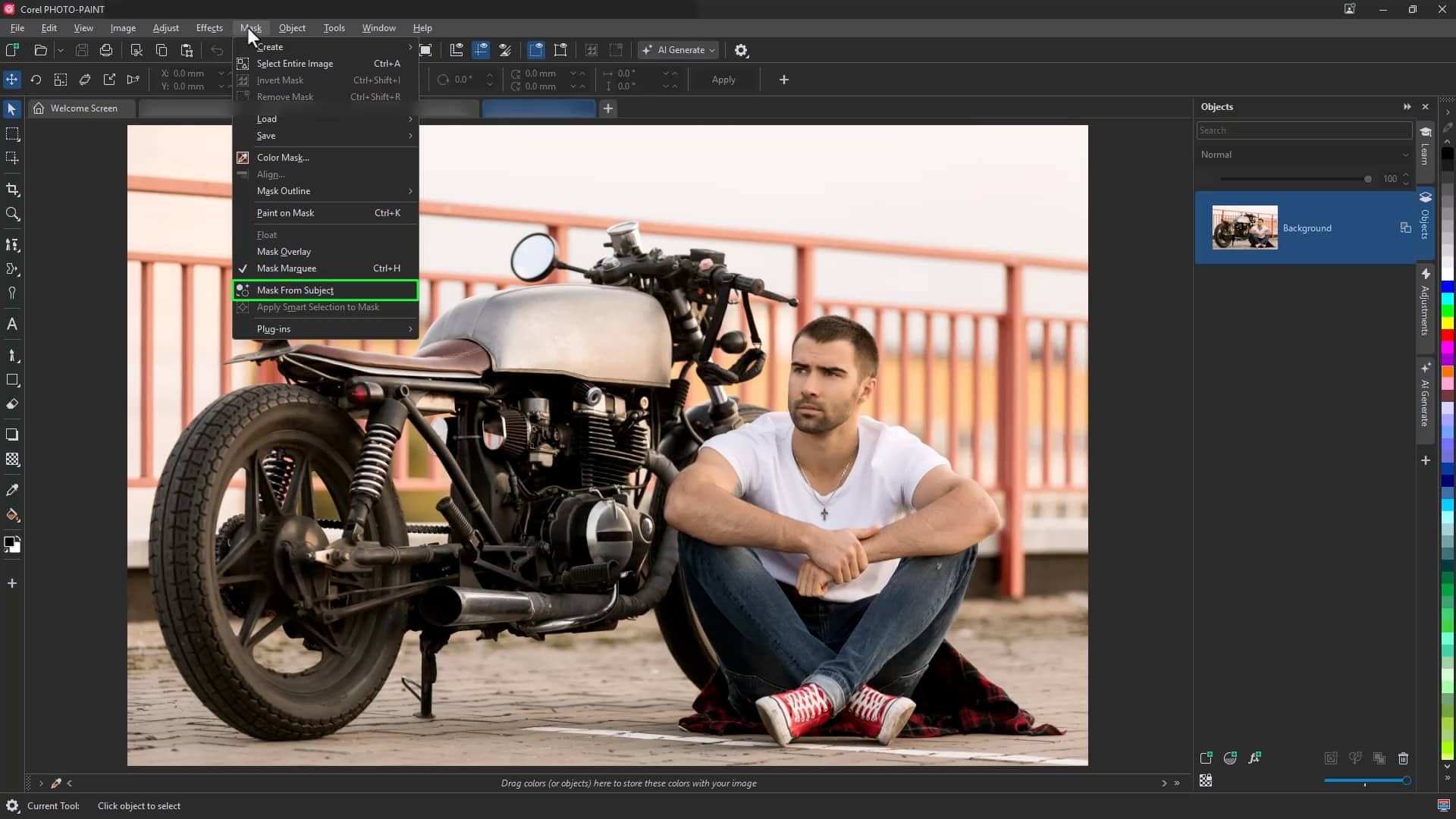 Create original visuals with AI Generate