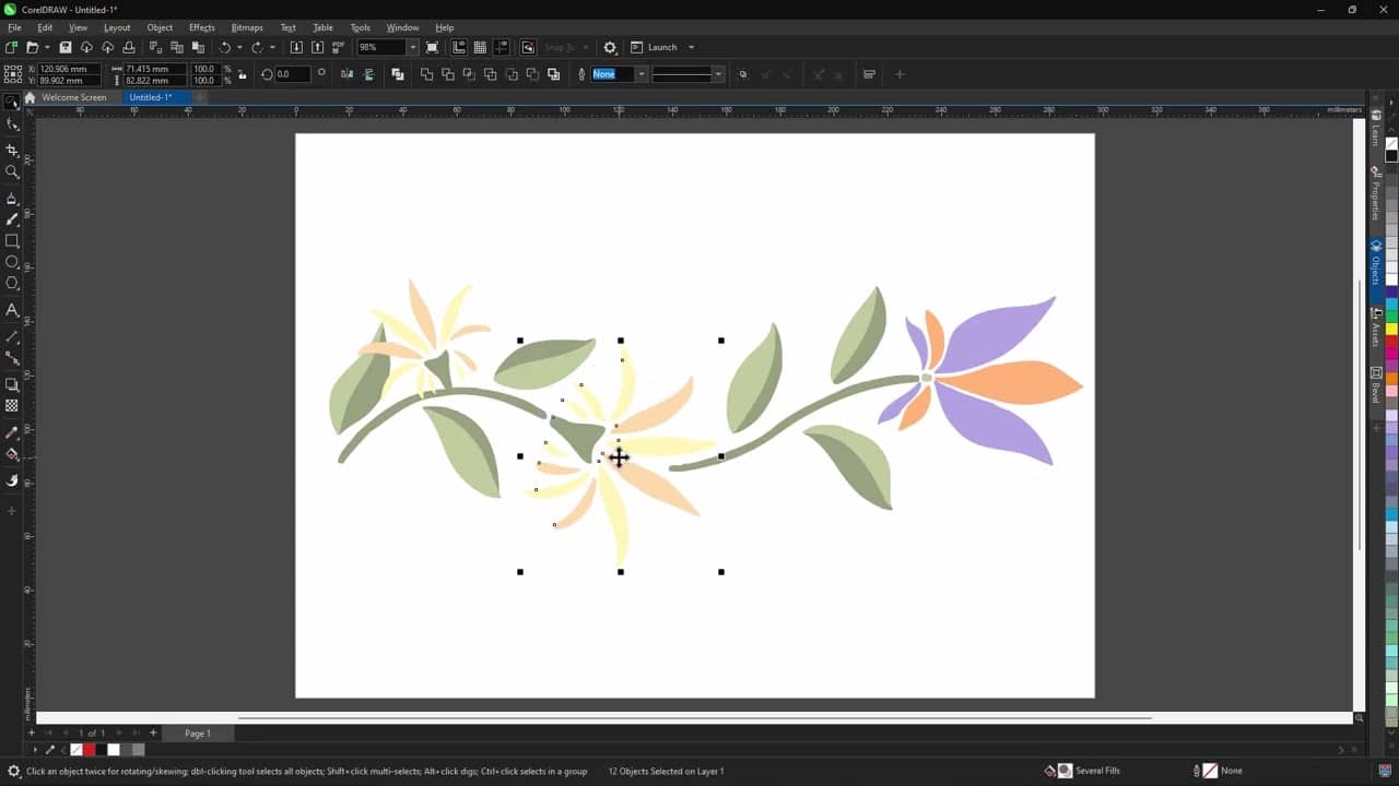 How to use the pick and freehand pick tools to select and transform objects