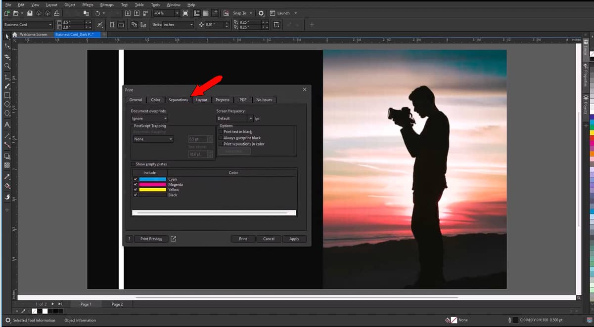 Manage your color separations