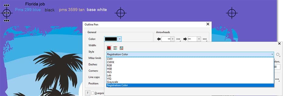 Registration color/ marks