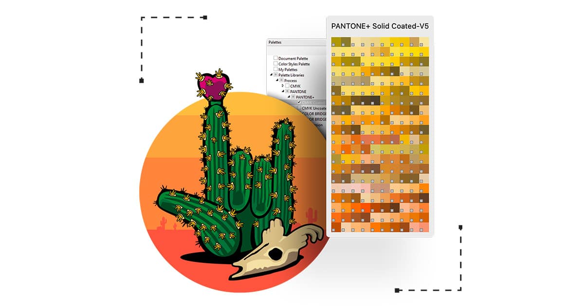 coreldraw color palette side