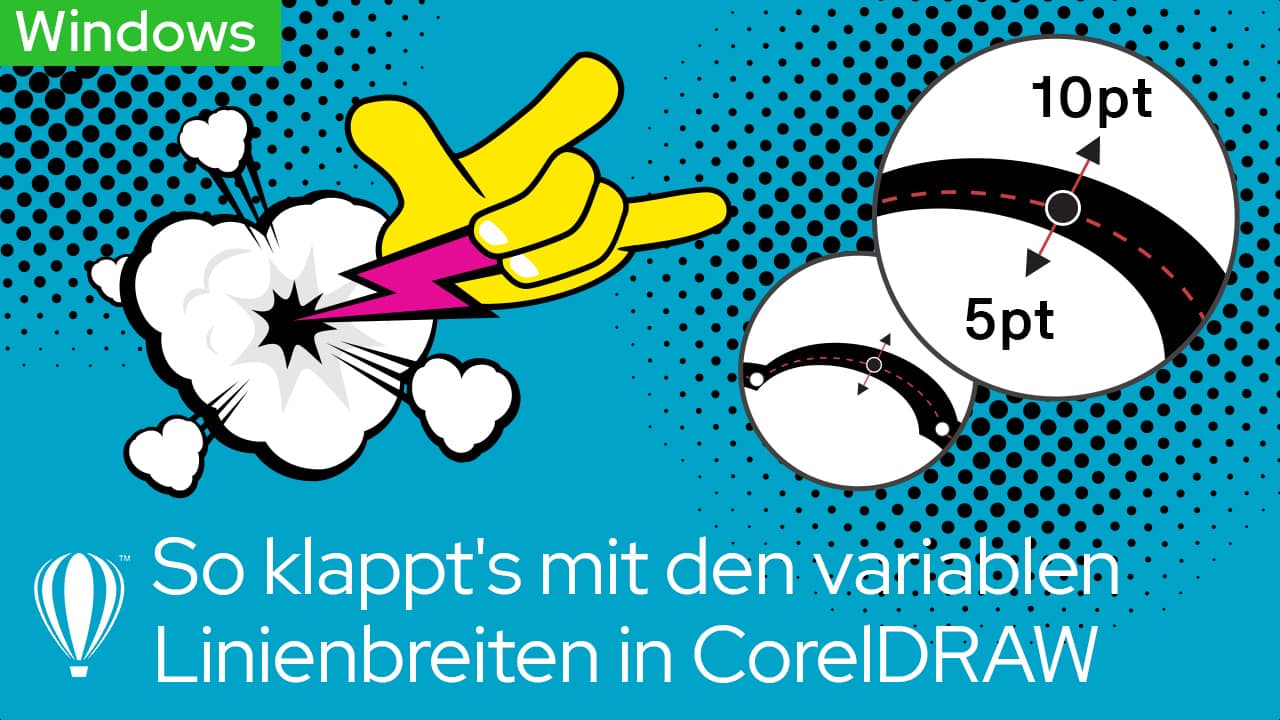 So klappt's mit den variablen Linienbreiten in CorelDRAW