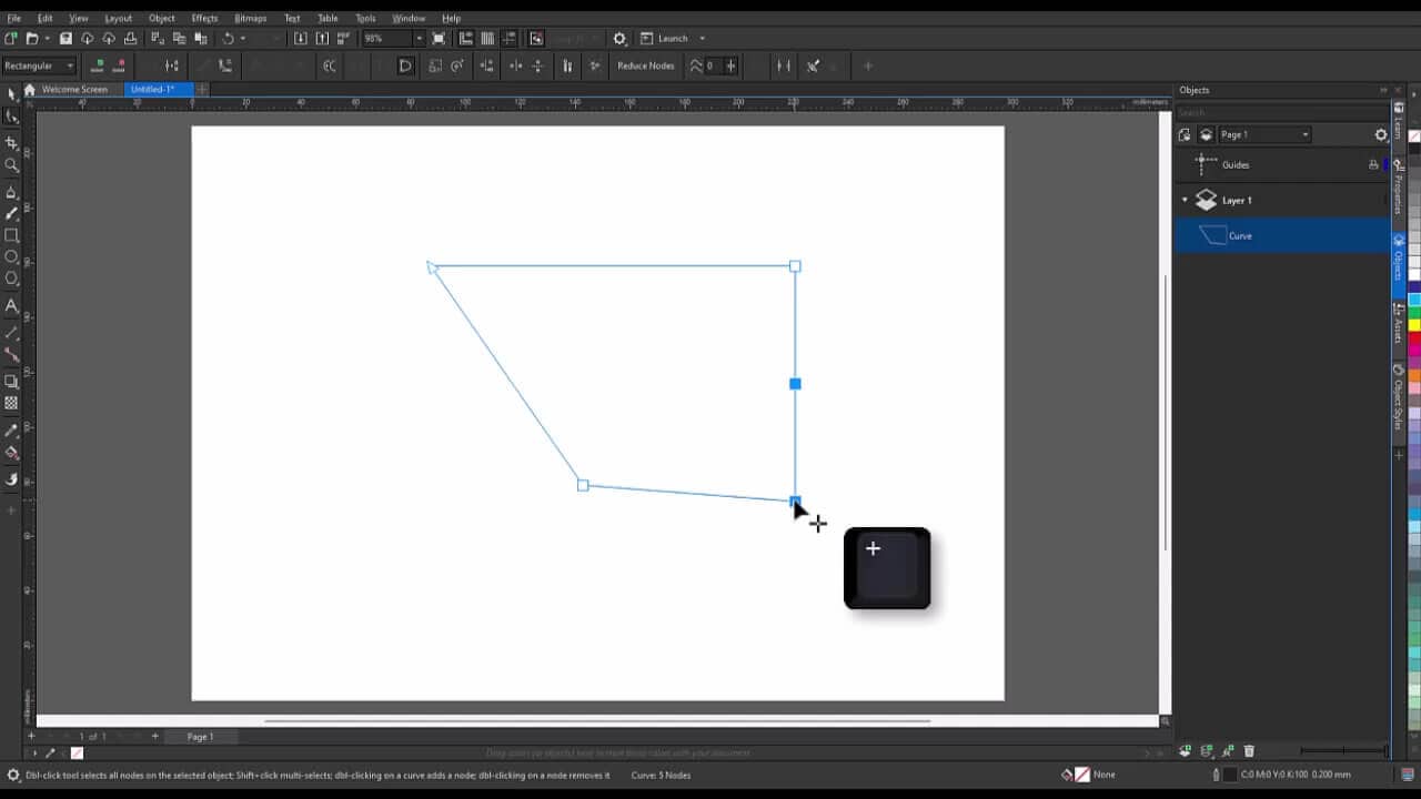 Add, delete, and reshape nodes