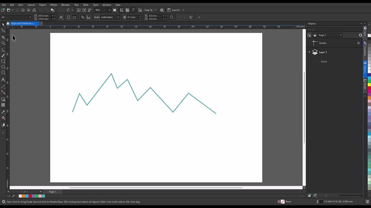 Align, distribute, and reflect nodes