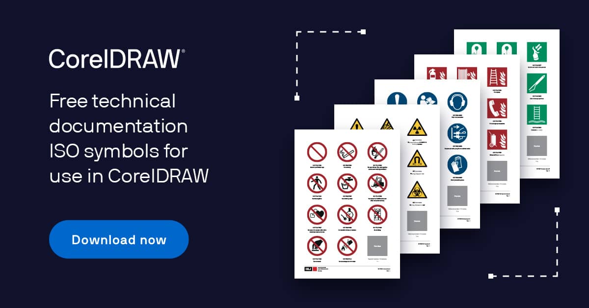 Free technical documentation ISO symbols for use in CorelDRAW