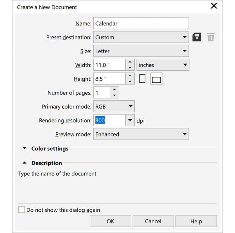 Setting page size