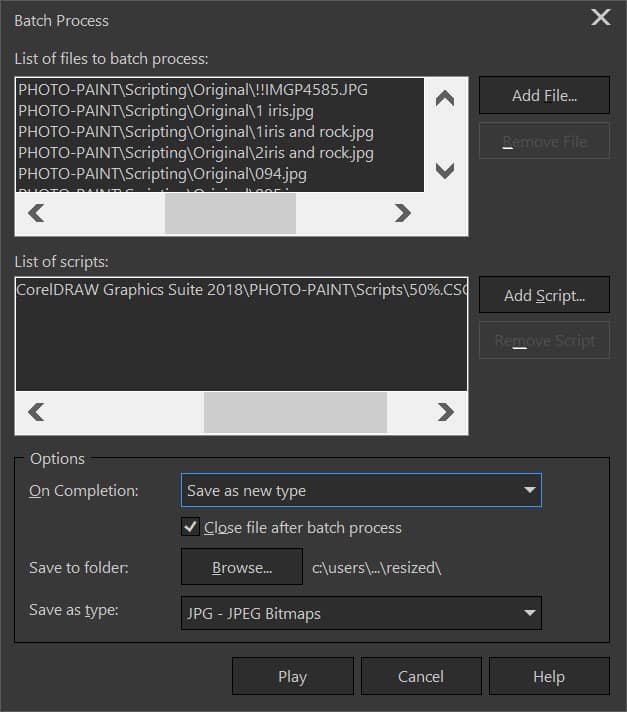 Launch the Batch processor