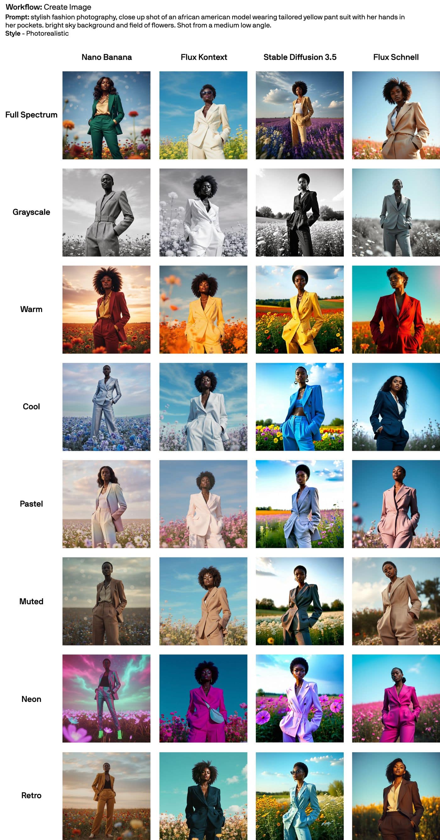 compare ai models photorealistic model