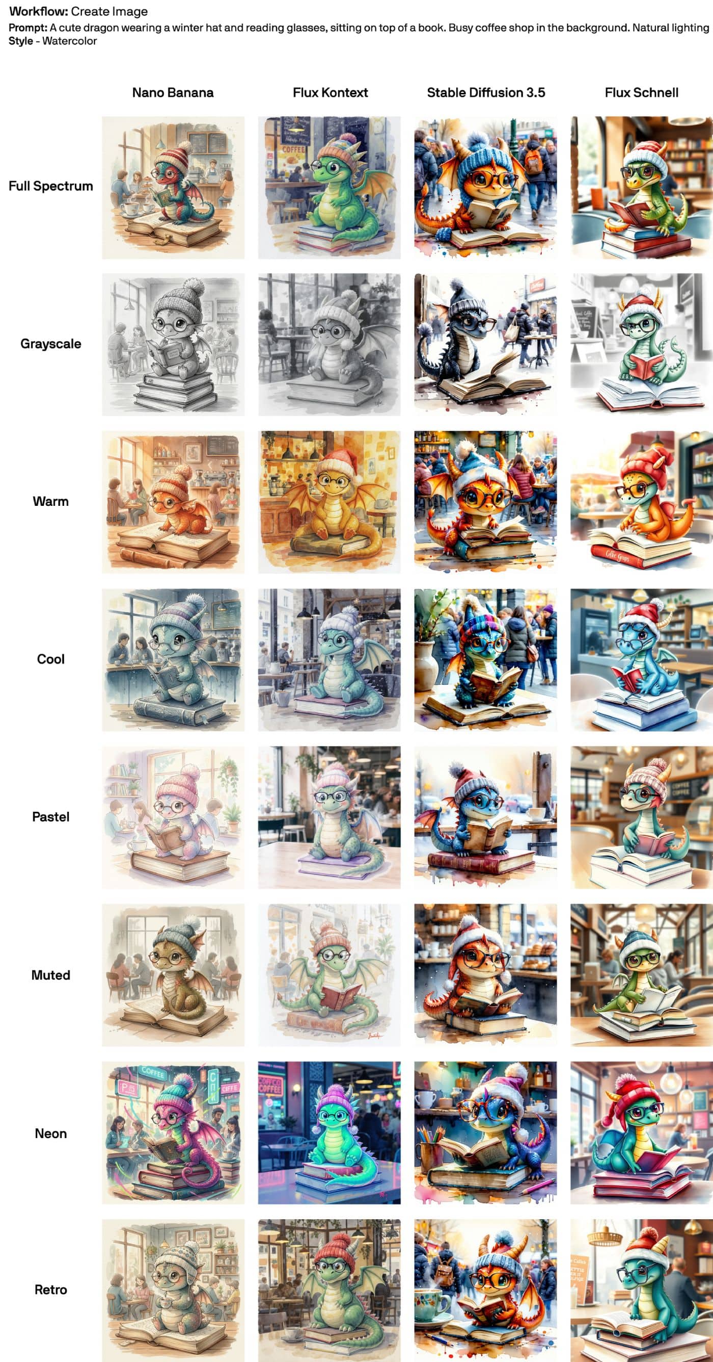 compare ai models watercolor