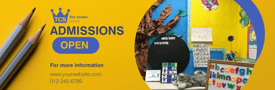 Education X (Twitter) header template