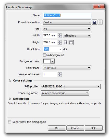 How to Set up a New Document in CorelDRAW 