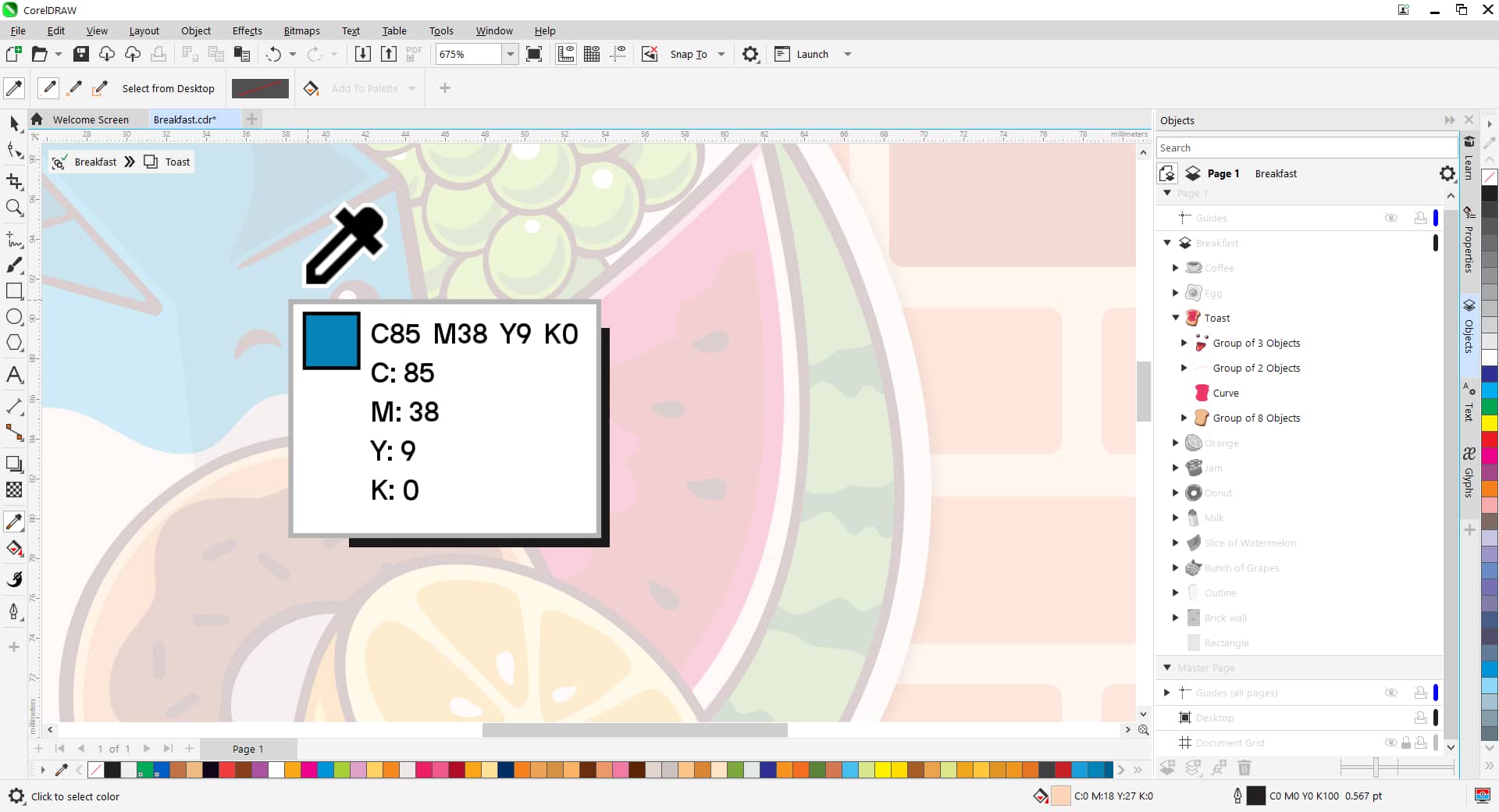 How to view objects and groups in Focus Mode